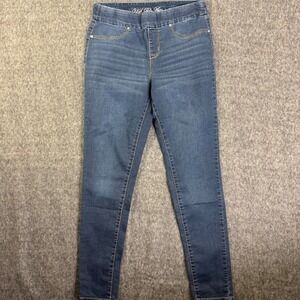 U.S. Polo Assn. Women's Pull-On Jeggings Size 8 Regular Denim Blue Stretch Jeans